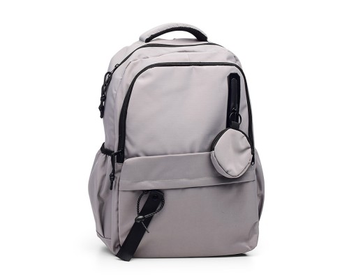 Рюкзак "Street Style" подростковый 48x31x17 см (25 л) 700 г, влагостойкий нейлон, 2 отделения на молнии, одно с уплотненным отделением для ноутбука до 17 дюймов и книг, 2 передних кармана на молнии, кошелек, уплотненная спинка и уплотненные лямк