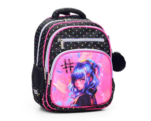 Рюкзак "Street Style" подростковый 48x31x17 см (25 л) 700 г, влагостойкий нейлон, 2 отделения на молнии, одно с уплотненным отделением для ноутбука до 17 дюймов и книг, 2 передних кармана на молнии, уплотненная спинка и уплотненные лямки, багажн