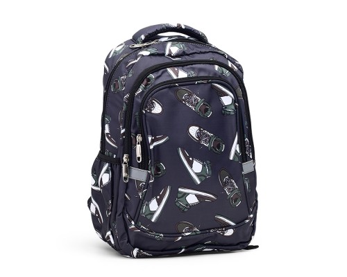 Рюкзак "Ergo. Sport" 39x28x20 см (18 л) 600 г, 2 отделения на молнии, одно с уплотненным отделением для ноутбука до 15 дюймов и книг и карманом для учебников, светоотражающие элементы