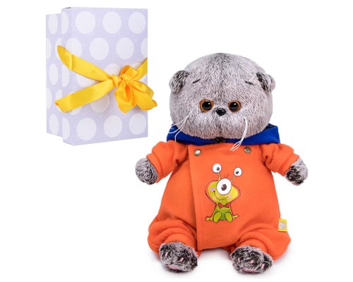 Кот Басик BABY в комбинезоне с монстриком