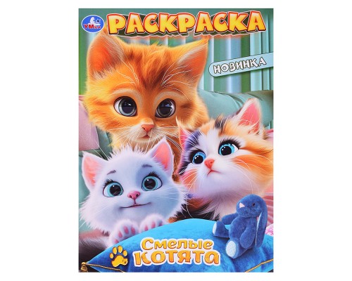 Раскраска. Смелые котята. 214х290мм. 16 стр.
