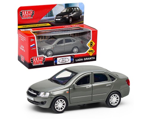 Машина металл LADA Granta 11,5 см, (двери, инерц, серый, ) в коробке