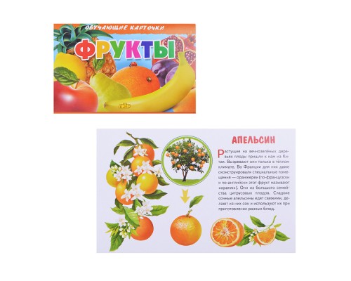 Обучающие карточки. Фрукты.