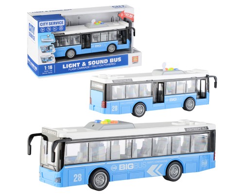 Автобус 1:16 (свет, звук) на батарейках, в коробке