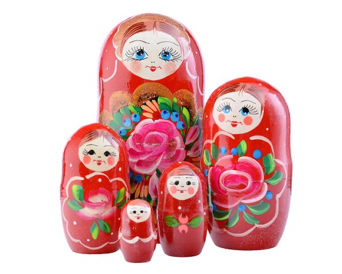 Матрешка 5 в 1 расписн. гуашь