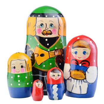 Матрешка Семья 5 в 1 (батюшка)