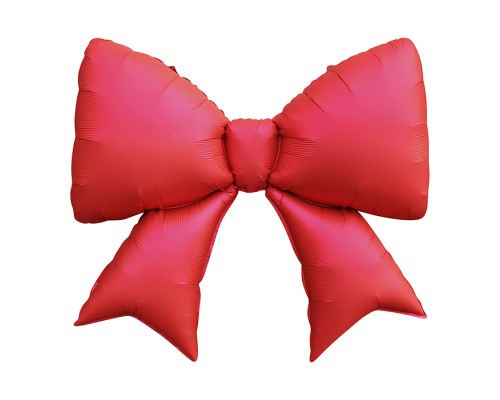 Шар (39''/99 см) Фигура, Бант, Красный, Сатин, 1 шт. в уп.