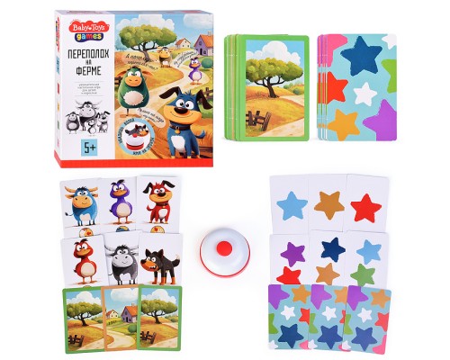 Игра настольная "Переполох на ферме" Baby toys games
