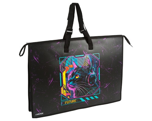 Папка для чертежей и рисунков "Label. Cyber Cat" A2 (650x470x100 мм) 500 мкм,