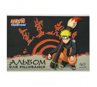 Альбом для рисования 40л "Naruto" клей А4 выб УФ двойной
