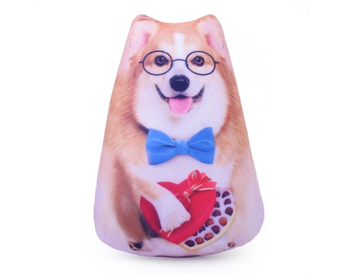 Игрушка антистресс "Корги с бантом" 20см.