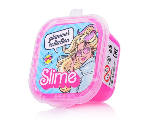 Игрушка для детей старше трех лет модели Slime Glamour collection, розовый с блестками, 60г