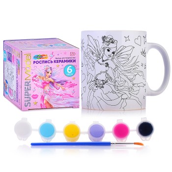 Кружка для росписи "Super Model" (краски, кисточка)