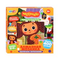 Алмазная мозаика 15*15 "Чебурашка" в коробке,