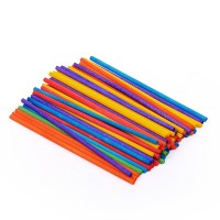 Палочки деревянные для рукоделия "DIY" круглые, 110x3 мм, 50 шт, цвета ассорти, в пластиков