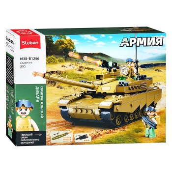Конструктор "Боевой танк" (314 дет.) в коробке