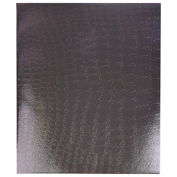 Тетрадь 96л., клетка на скобе METALLIC тиснение CROCO Коричневый