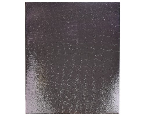 Тетрадь 96л., клетка на скобе METALLIC тиснение CROCO Коричневый