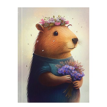 Книжка записная А6 80л "Капибара"