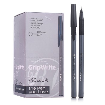 Ручка "GripWrite Grey" шариковая 0.7 мм, черная