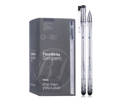 Ручка "Finewrite" гелевая, 0.4 мм, черный