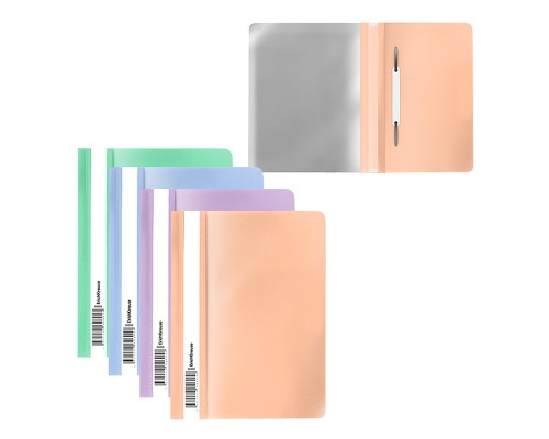 Папка-скоросшиватель пластиковая Matt Pastel Bloom, A5+, ассорти