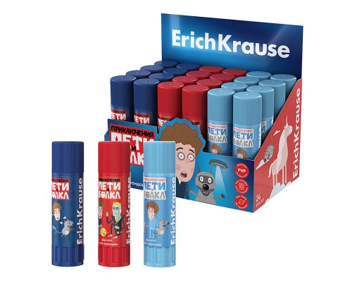 Клей-карандаш EasyStick Приключения Пети и Волка, 13г, ассорти