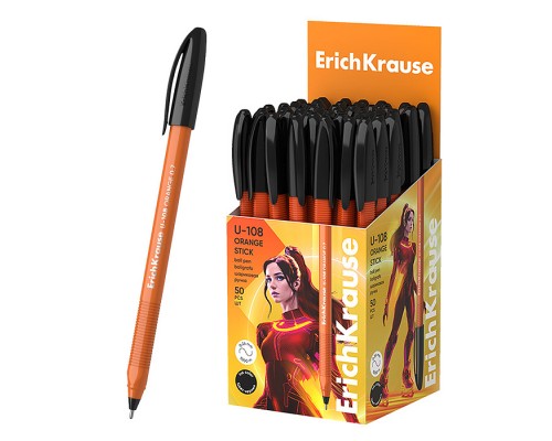 Ручка шариковая U-108 Stick Orange 0.7, Ultra Glide Technology, цвет чернил черный