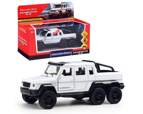 Машина металл свет-звук Mercedes-Benz G63 amg6х6 дв, инер., багаж. 14см 1:32