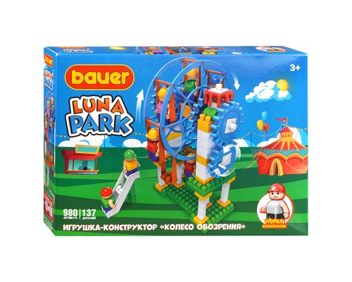 Конструктор 980 STEM Luna Park Аттракцион Колесо Обозрения 3+