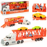 Машина "Автовоз" с машинками 1:50 (свет, звук) в коробке