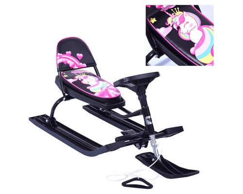 Игрушка Снегокат детский 124 "Comfort Baby Friends" (Animal Kids) со складной спинкой (Милаша(черный))
