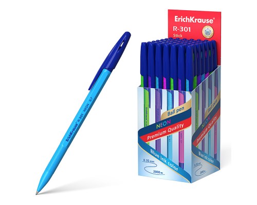 Ручка шариковая R-301 Neon Stick 0.7, цвет чернил синий