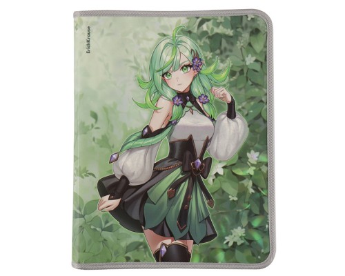 Папка   на молнии пластиковая Manga (Pistachio), A4+
