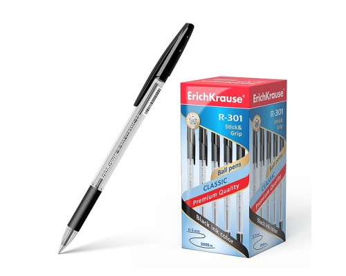 Ручка шариковая Stick&Grip Classic 1.0, цвет чернил черный