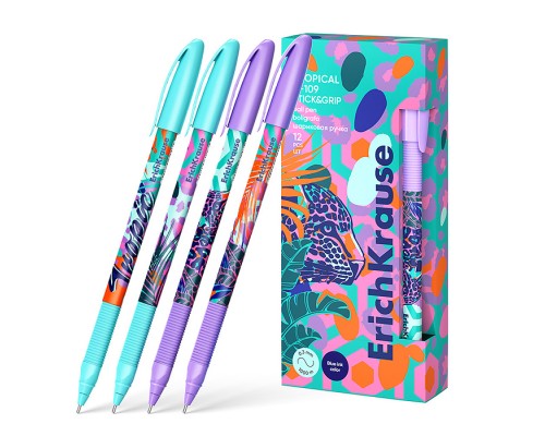 Ручка шариковая U-109 Stick&Grip Tropical 1.0, Ultra Glide Technology, цвет чернил синий