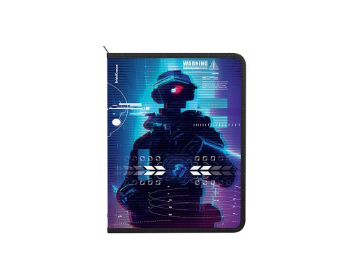 Папка  на молнии пластиковая Cyber Game, A4+