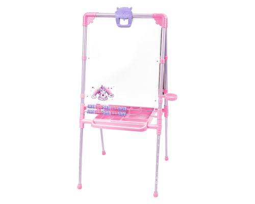 Мольберт «Доска знаний» двусторонний (с единорогом розовый)