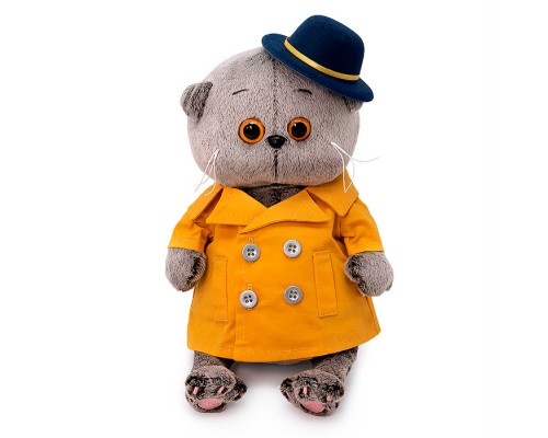 Кот Басик BABY в тренче и шляпке