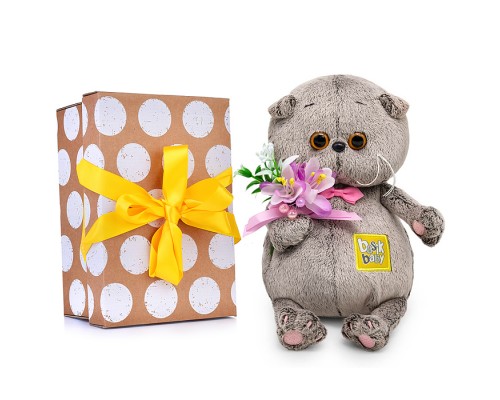 Кот Басик BABY с подснежниками