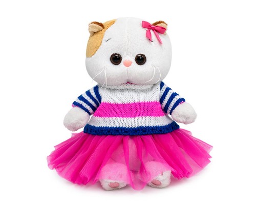 Кошка Ли-Ли BABY в полосатом свитере и юбке