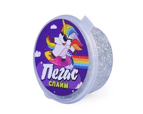 Слайм Пегас, 50 гр. голография серебро