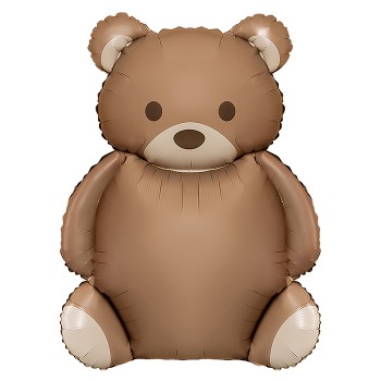 Шар (35''/89 см) Фигура, Мишка, Сатин, 1 шт. в уп.