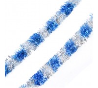 Мишура (6см*2м) серебро-синий