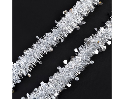 Мишура (7см*2м) серебряная