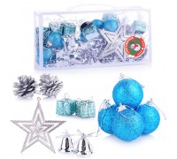 Набор новогодних украшений "Снежное великолепие" (34шт*3см)