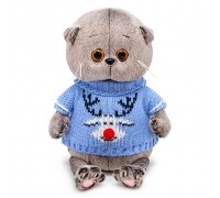 Кот Басик BABY в свитере с оленем