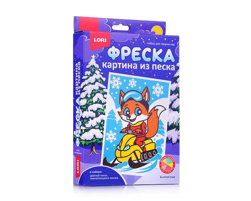 Фреска. Картина из песка "Быстрая езда"