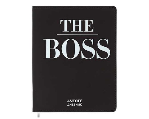 Дневник 1-11 кл. "The BOSS" кожзам, 48 листов, белая бумага 80 г/м²,