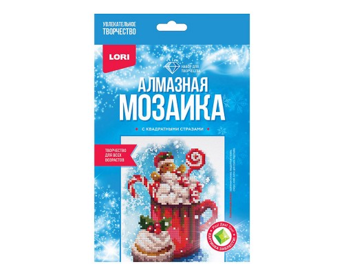 Алмазная мозаика 15*20 "Сладости" новогодняя (неполное заполнение)